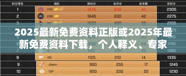 2025最新免费资料正版或2025年最新免费资料下载，个人释义、专家解析解释与落实?留心虚假的虚架势